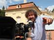 Zdeněk Troška při natáčení v Buchlovicích.